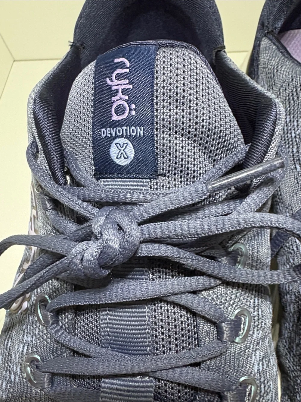 Ryka Navy and Lavender Devotion Women's Lace-Up Walk Sneakers